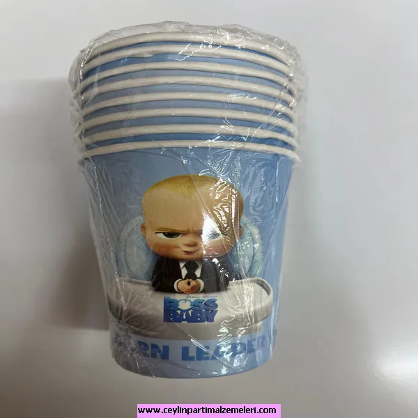 Patron Bebek Temalı Karton Bardak